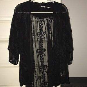 Black Urban Outfitters Lace Cardigan